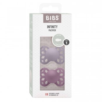 BIBS Infinity symetrické cumlíky zo silikónu 2ks - veľkosť 1 Blossom / Dusky Lilac