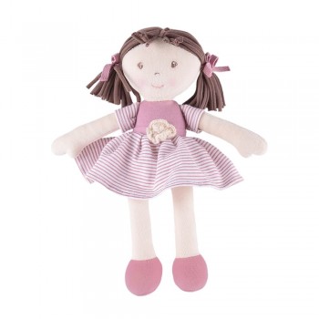 Bonikka All Natural látková bábika v darčekovom balení malá Brook ružové šaty