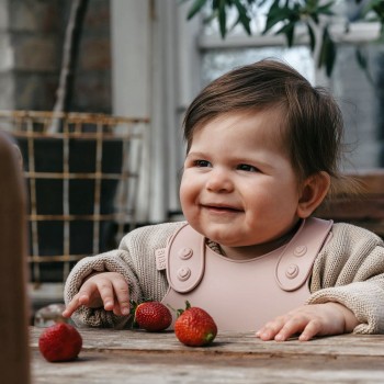 BIBS detský podbradník s vreckom Blush