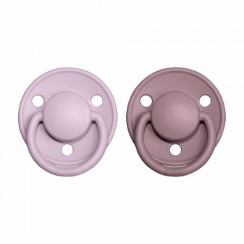 BIBS De Lux cumlíky zo silikónu 2ks - one size Dusky Lilac / Heather