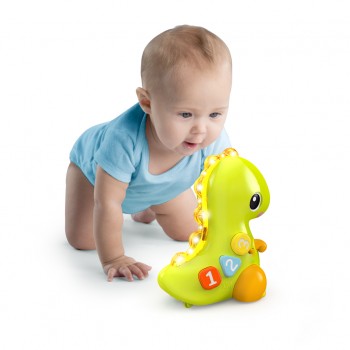 BRIGHT STARTS Hračka hudobná svetelná pohyblivá Dino, 6m+