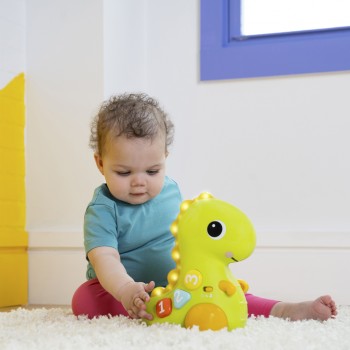 BRIGHT STARTS Hračka hudobná svetelná pohyblivá Dino, 6m+