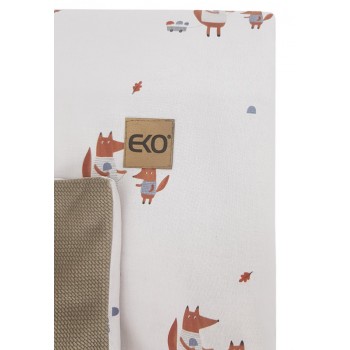 EKO Deka bavlnená obojstranná podšitá velvet Fox 100x80cm