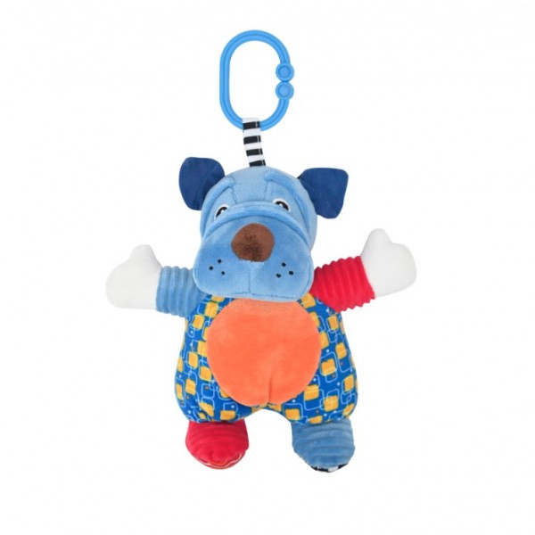Lorelli Toys plyšová hračka na kočík - Modrý psík