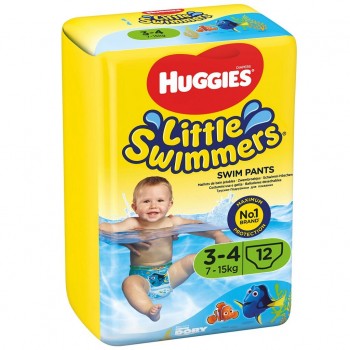 HUGGIES Little Swimmers Plienky do vody jednorazové 3-4 (7-15 kg) 12 ks