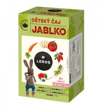 4x LEROS Dětský čaj Jablko 20x2,0g