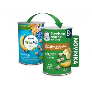 5x GERBER Organic chrumky banánové 35 g