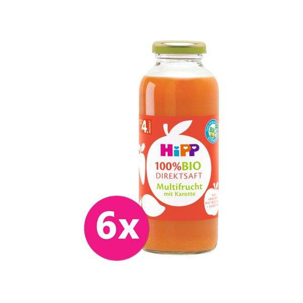 6x HiPP 100 % Bio Juice Ovocna šťava s mrkvou