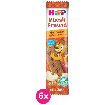 6x HiPP BIO Müsli tyčinka Jablko-Broskev 20g