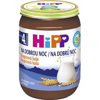 6x HiPP BIO Na dobrou noc krupicová (190 g) - mléčná kaše