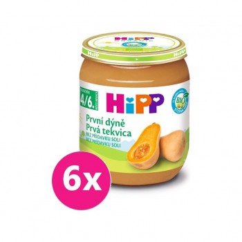 6x HiPP BIO Prvá tekvica (125 g) - zeleninový príkrm