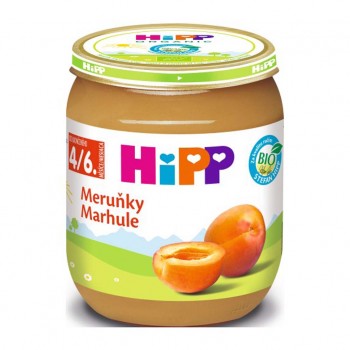 6x HiPP BIO Marhuľa (125 g) - ovocný príkrm