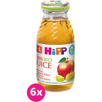 6x HiPP BIO Šťáva jablečno - hroznová (200 ml)