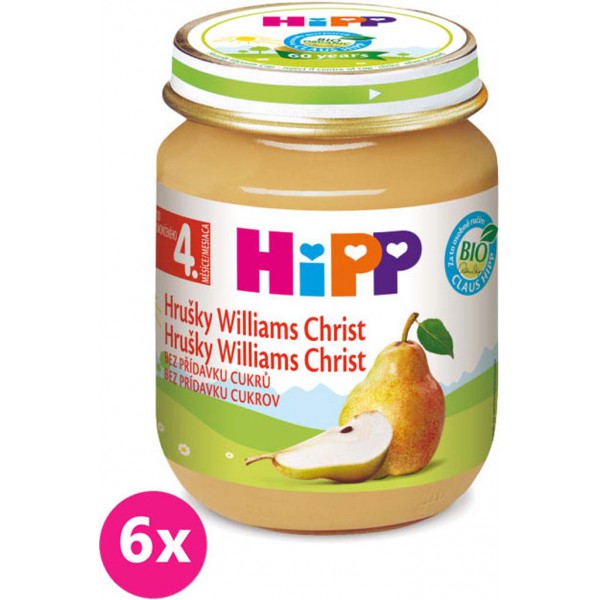 6x HiPP hruškový Williams-Christ (125 g) - ovocný příkrm