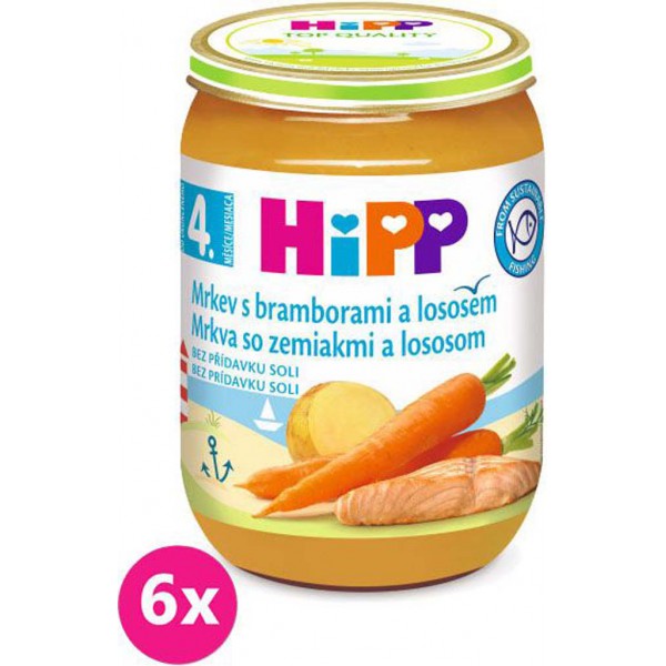 6x HiPP Mrkva so zemiakmi a lososom 190 g