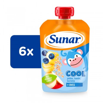 6x SUNAR Cool Banán, čučoriedka a ovos 110g