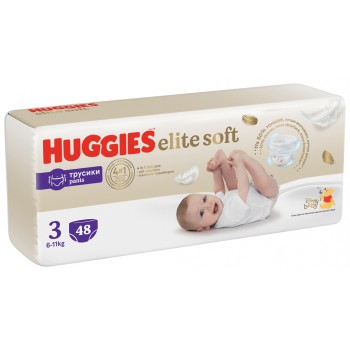 2x HUGGIES® Elite Soft Pants Nohavičky plienkové jednorázové 3 (6-11 kg) 48 ks