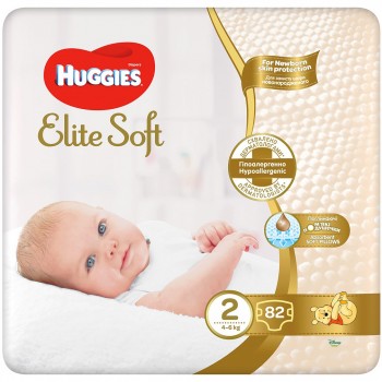HUGGIES® Elite Soft Plienky jednorázové 2 (4-6 kg) 82 ks