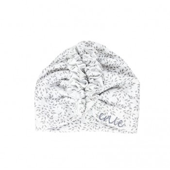 ENIE BABY Čiapka detská turban Grey Leaves Uni 12-16m