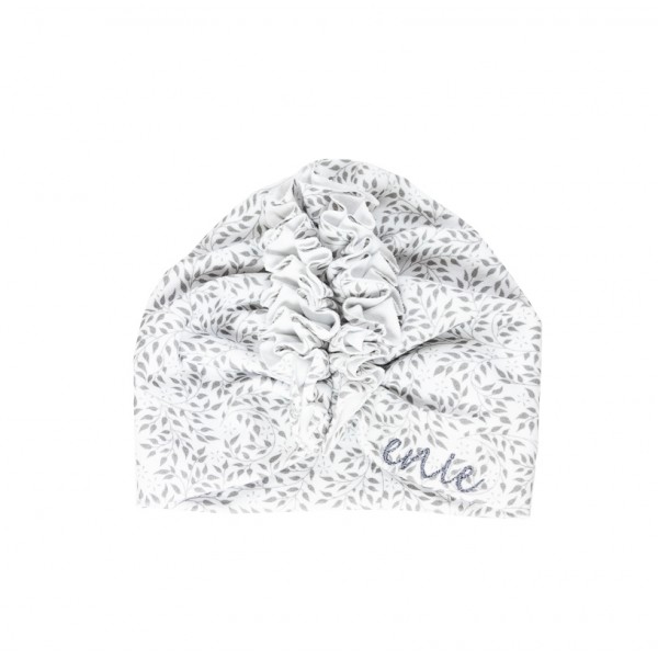 ENIE BABY Čiapka detská turban Grey Leaves Uni 12-16m