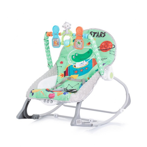 Chipolino Baby Spa vibrajúce a hrajúce lehátko do 9 kg Green
