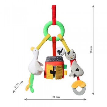 BABYONO Hrazdička na kočík On the farm 0m+