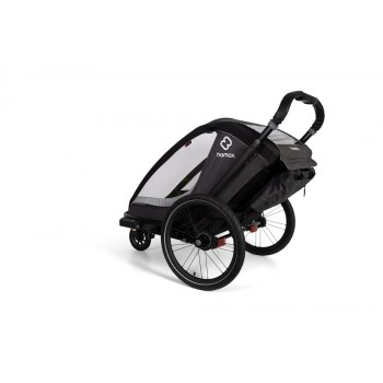 HAMAX Vozík za bicykel vr. ramená + kočíkovú set Cocoon One Grey/black