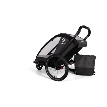 HAMAX Vozík za bicykel vr. ramená + kočíkovú set Cocoon One Grey/black