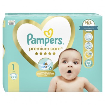 PAMPERS Premium Care Plienky jednorázové 1 (2-5 kg) 72 ks