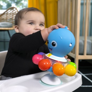 BABY EINSTEIN Hračka senzorická chobotnica s prísavkou Opus's Spin & Sea™ 3m+