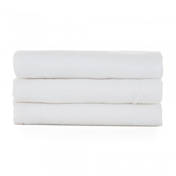 PETITE&MARS Sada plienok bambusová mušelínová 3ks Moussy Total White, 68 x 68 cm