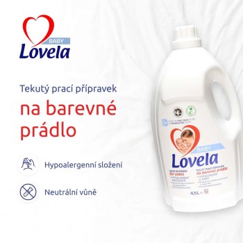 2x LOVELA Baby tekutý prací prípravok na bielu a farebnú bielizeň 4,5 l / 50 pracích dávok