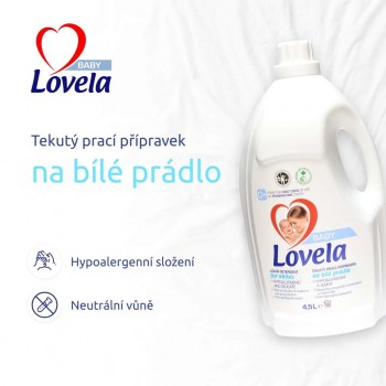 2x LOVELA Baby tekutý prací prípravok na bielu a farebnú bielizeň 4,5 l / 50 pracích dávok