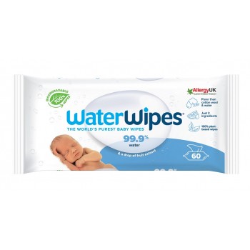 2x WATERWIPES Vlhčené obrúsky bez obsahu plastov 60 ks ( 120 ks )