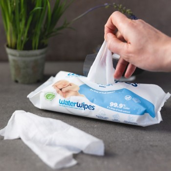 2x WATERWIPES Vlhčené obrúsky bez obsahu plastov 60 ks ( 120 ks )