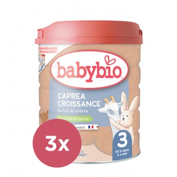 3x BABYBIO CAPREA 3 kozie dojčenské mlieko 800 g