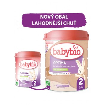 3x BABYBIO OPTIMA 2 dojčenské bio mlieko 800 g