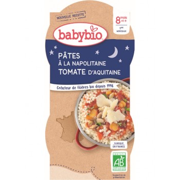 3x BABYBIO Večerné menu Neapolské cestoviny 2x 200 g