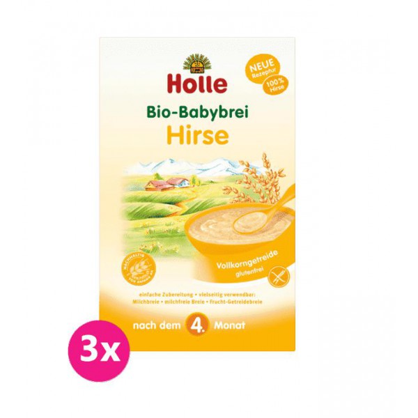 3x HOLLE Kaša nemliečna Bio pšenová 250 g