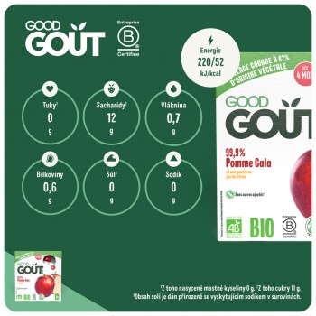 4x GOOD GOUT BIO Jablko 85 g