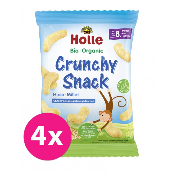 4x HOLLE Bio organické chrumky pšenové s mangom 25 g