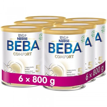 6x BEBA COMFORT 5 Mlieko dojčenské, 800 g, 24m +