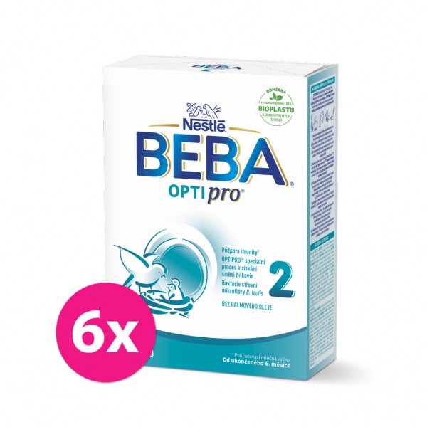6x BEBA OPTIPRO® 2 Mlieko pokračovacie, 500 g​