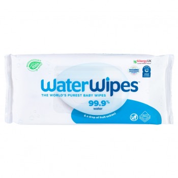 9x WATERWIPES Vlhčené obrúsky bez obsahu plastov 60 ks ( 540 ks )