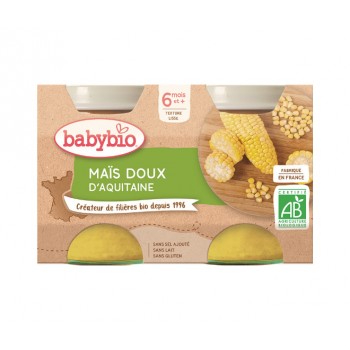 BABYBIO Príkrm sladká kukurica 2x 130 g