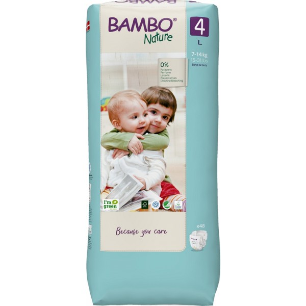 BAMBO Nature Plienky jednorazové 4 L (7-14 kg) 48 ks