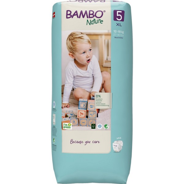 BAMBO Nature Plienky jednorazové 5 XL (12-18 kg) 44 ks