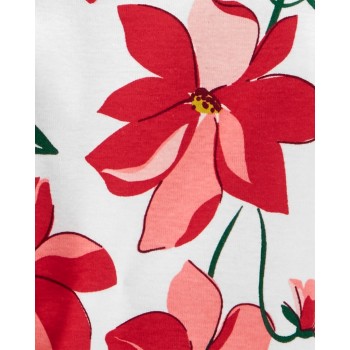 CARTER'S Body dl. rukáv Red Green dievča 4ks NB /veľ.56