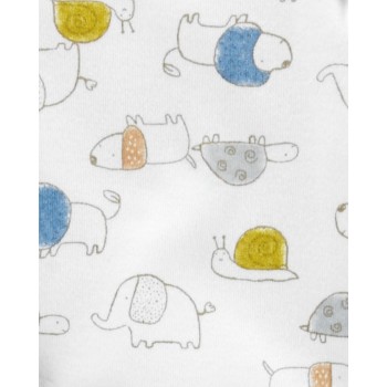 CARTER'S Body dlhý rukáv Blue Animals chlapec 4ks PRE/ veľ. 46