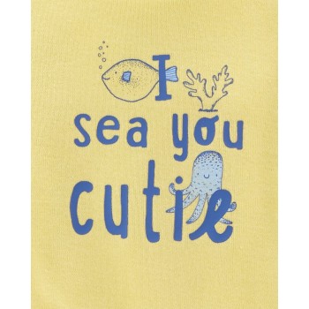 CARTER'S Body krátky rukáv Blue Ocean chlapec 3ks 3m